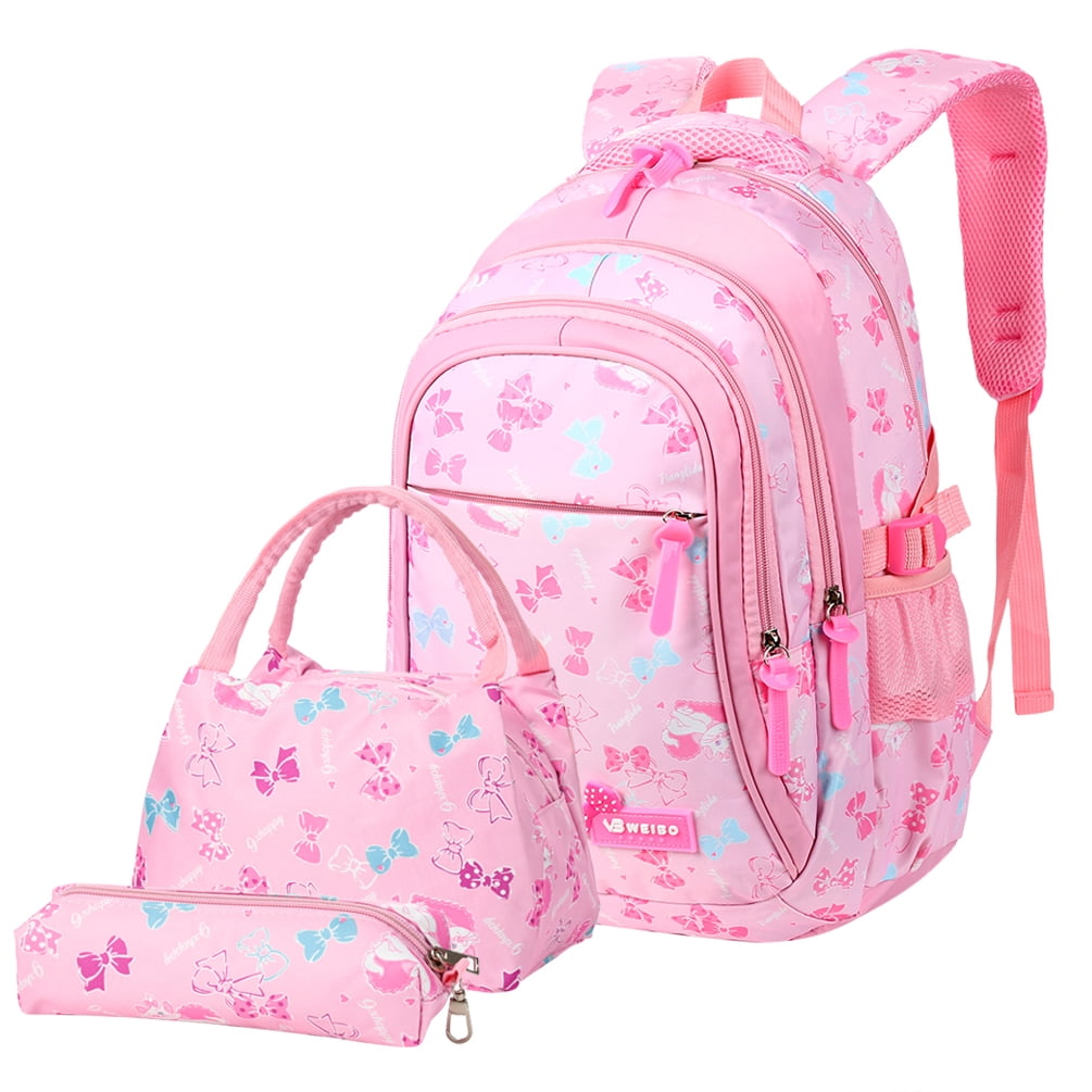 Girls Kids Backpack Student School Shoulder Bag Handbag Bookbag with Pencil Bag 