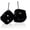 Black, variant on 2026 New 3 Inch Yellow Fuzzy Plush Dice with Black Dots, Retro Soft Hanging Dice Pair, Universal Automotive Rearview Mirror Pendant, Stylish Car Interior Decor Accessories