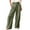 Mint Green, variant on yunLCZ Womens Dress Pants Womens Linen Pants Casual Loose Wide Leg Pants For Women Elastic Waist Palazzo Pants Trousers With Pockets Office Slacks