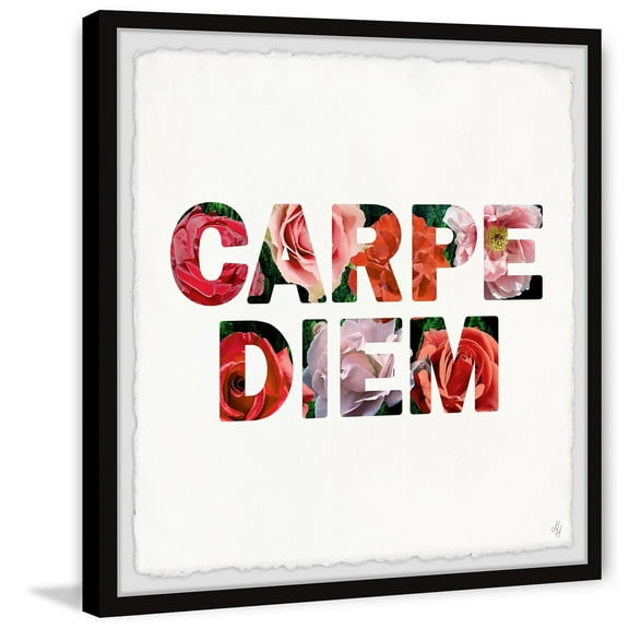 Marmont Hill Seize The Day Framed Wall Art, 12.00" x 1.50"