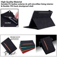 thumbnail image 6 of Allytechgroup Case for Samsung Galaxy Tab S9 FE+ / S9 FE Plus 12.4 inch with Pencil Holder Stand PU Leather Protective Case & Soft TPU Back Shell Shockproof Folio Wallet Cover with Card Slots, Black, 6 of 7