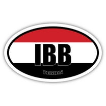 Ibb Yemen Flag Oval Decal Vinyl Bumper Sticker 3x5 inches