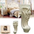thumbnail image 4 of 4 Pieces Carved Wood Furniture Legs, Solid Wood Furniture Legs, Table Furniture Leg Sofa Feet, Durable, European Style Wood Carving Corner Applique Fu, 4 of 5