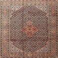 thumbnail image 1 of Ahgly Company Indoor Square Traditional Light Copper Gold Medallion Area Rugs, 3' Square, 1 of 6