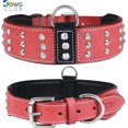 thumbnail image 6 of DowgClub | Genuine Leather Dog Collar with Riveted Spikes | Saddle Grade, Full Grain, Heavy Duty | Comfortable, Cushion Padding Inside, Strong | Best for Medium, Large, XL Breeds, 6 of 7