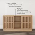 thumbnail image 3 of Plank+Beam Contour Solid Wood Sideboard with 2 Doors, 59" TV Stand for Living Room, Blonde, 3 of 14