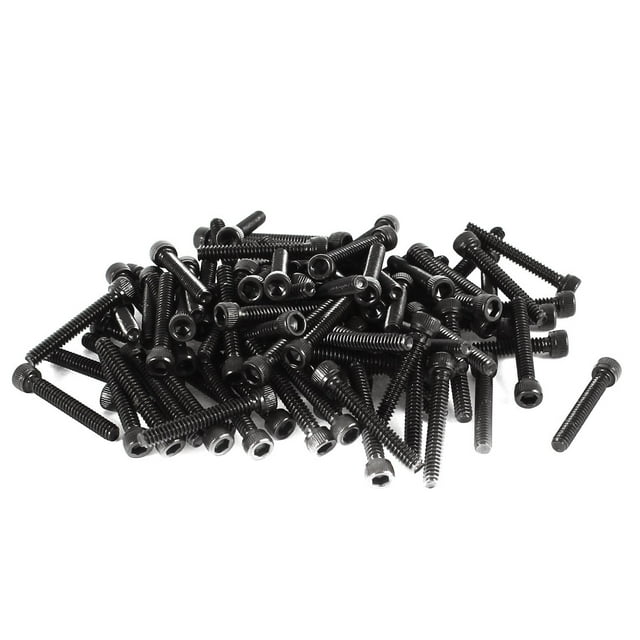 100 Pcs 12.9 Aleación Hexagonal Llave Socket Cabeza Tornillos de Capuchón Estriado UNC 4#-40x3/4"
