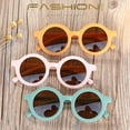 thumbnail image 3 of BJYX Lunettes de Soleil pour Enfants Lunettes de Protection UV400 Vintage Givrées Lunettes de Soleil de Rue Plage Cadeaux de Fête Lunettes de Soleil Tendance, 3 of 6