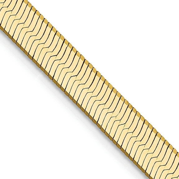 14K Yellow Gold 5mm Silky Herringbone Chain (16 X 5) Made In Dominican Republic slk050-16