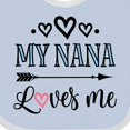 thumbnail image 4 of Inktastic My Nana Grandma Loves Me Girls Girls Baby Bib, 4 of 4