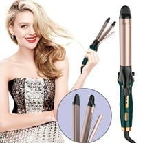 HIBIBUD Rotating Curling Iron, Curling and Straightening Hair 2 In 1 Automatic Curling Wand for Curls, Beach Waves, 30s Fast Heat-up, Long Barrel Electric Curling Iron
