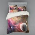 thumbnail image 2 of Ambesonne Pink Bedding Set 3 Pcs, Frozen Planet Nebula, Twin, Pink, 2 of 3