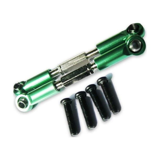 Bewildely Servo enlace delantero trasero de aleación de aluminio para rendimiento de coche Hobbico Dromida RC 1/18 con aluminio Kits de construcción modelo verde