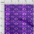 thumbnail image 2 of oneOone Viscose Tissu Violet Ikat Robe Tissu Tissu Imprimé par la Cour 42 Pouces de Large, 2 of 4