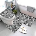 thumbnail image 3 of Bathroom Rugs Sets 3 Piece - Yin Yang With Black And White Absorbent Non Slip Bath Mats, U-Shape Toilet Lid Cover, Contour Mat, Soft Washable Shower Mats Bath Rug Mat for Bathroom Tub Toilet, 3 of 7