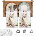 thumbnail image 5 of Easter Bunny Kitchen Towels Set of 3, Spring Daisy Flower Colorful Eggs White Wooden Absorbent Dish Towels for Kitchen, Microfiber Hand Towel, Quick Drying Tea Towel for Cleaning Dishcloths, 5 of 7