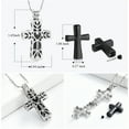 thumbnail image 2 of Men Women Fashion Hollow Cross Urn Necklace for Ashes Memorial Locket Pendant Jar Keepsake Cremation Jewelry for Adult, 2 of 6