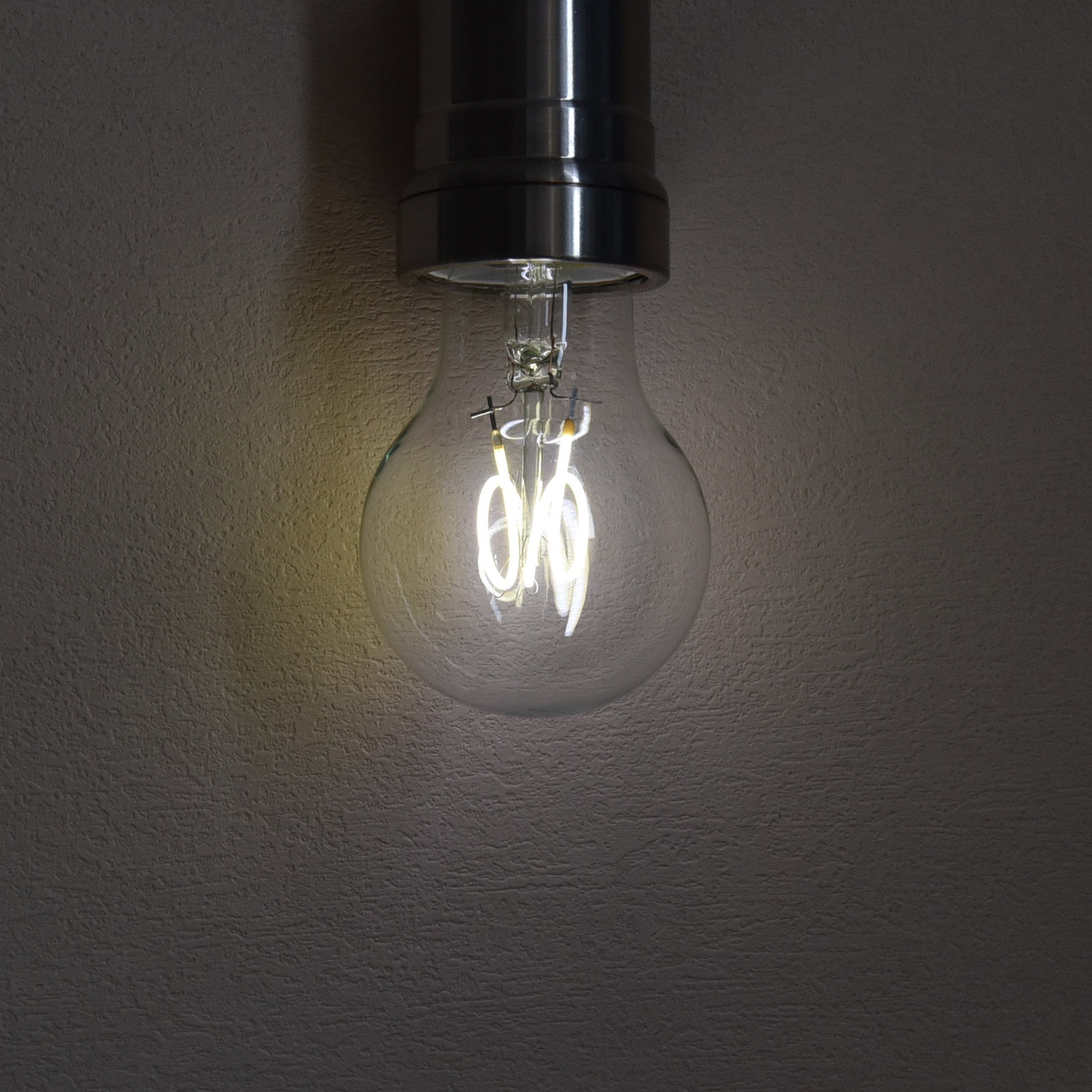 BH&G LED Vintage Light Bulb, 4.5 Watts (40W Equiv) A19 Filament Dimmable E26 Base Daylight White 2PK