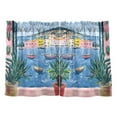 thumbnail image 7 of Yayeee Kitchen Curtains Tier Pair Light Filtering 27"x36" Rod Pocket Short Cafe Window Panel, Pink Window, 7 of 7