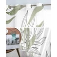 thumbnail image 4 of Willow Leaf Line Sage Green Tulle Curtains Living Room Sheer Window Treatments Voile Drapes with Grommets Home r, 4 of 7
