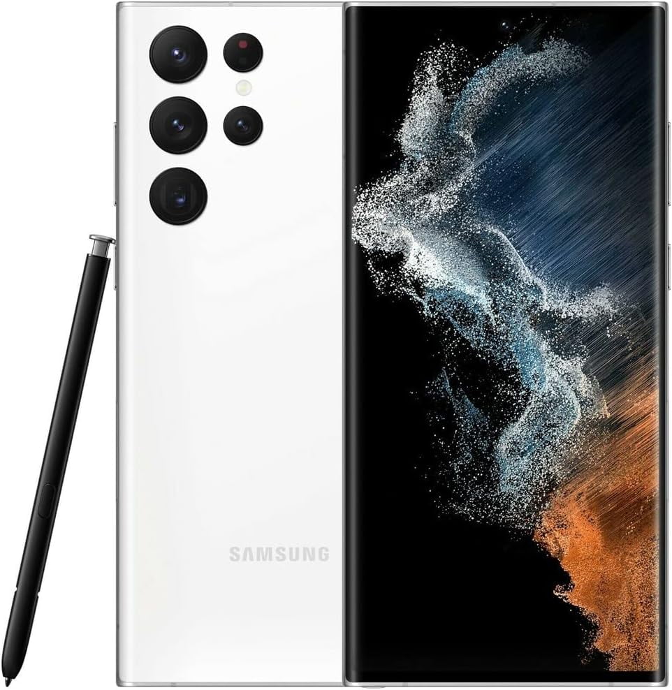 Restored Samsung Galaxy S22 Ultra 5G, 128GB, Phantom White - Unlocked (Refurbished)