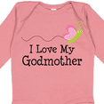 thumbnail image 4 of Inktastic I Love My Godmother Girls Long Sleeve Baby Bodysuit, 4 of 5
