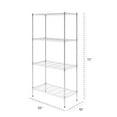 thumbnail image 2 of SafeRacks 4 Tier  Steel Wire Shelving Unit with 4 Leveling Feet, Silver, 2 of 7