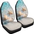 thumbnail image 3 of XYZCANDO 2 pcs Car Seat Cover for Car Decor Car Seat Covers Waterproof Washable, Truck SUV Van Car Front Seat Covers, Beach Shell Starfish, 3 of 10