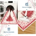 thumbnail image 4 of 2x3 Christmas Rug Non Slip Christmas Tree Print Kitchen Rugs Washable Area Rug, Low Pile Soft Holiday Decor Small Carpet for Entry Indoor Red, 4 of 7