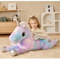 thumbnail image 2 of Peluche de peluche EARTHSOUND, unicornio gigante, 43 pulgadas, 2 of 7