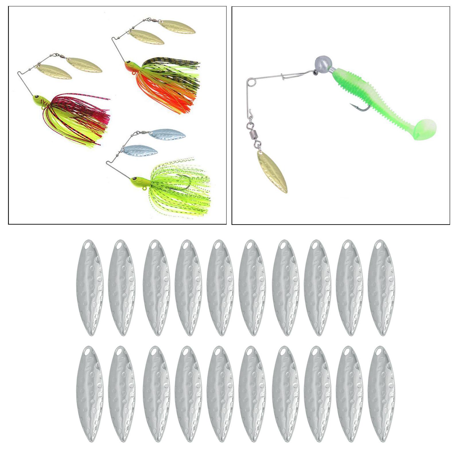 Kit DIY Pêche - 10 Pales Spinner (hélices) - Or Et Argent - Acier Inox - NEUF