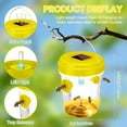 thumbnail image 2 of 6 Packs 6 Pack Wasp Trap Solar Powered Bee Trap Reusable Fly Traps Outdoor Hanging Wasp Killer with UV LED Light Flying Insects Bee Killer for Indoor Outside Patio Garden Home (Yellow), 2 of 7
