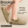 thumbnail image 4 of Cushionaire Women's Brooklyn Genuine Suede Clogs - Adjustable Slingback Clog Sandal with Buckle, Memory Foam Cushioning, Wide Widths Available, 4 of 25