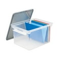 thumbnail image 4 of Portable File Tote With Locking Handles, Letter/legal Files, 18.5" X 14.25" X 10.88", Clear/silver | Bundle of 2 Each, 4 of 5