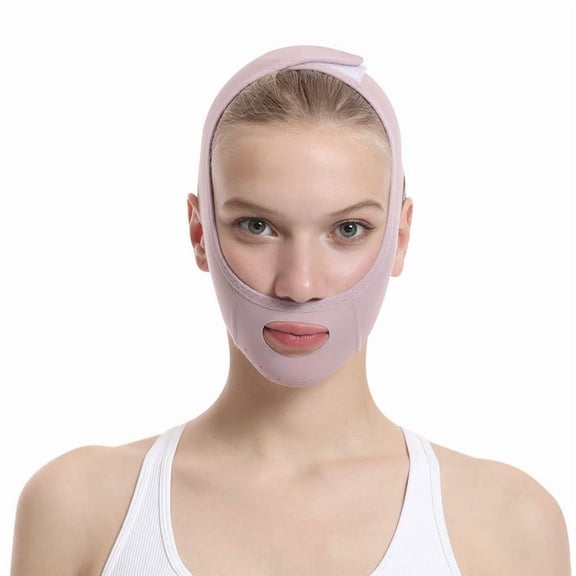 Vadktai V Shaped Face Mask, V Line Lifting Mask, V Shaped Contouring Face Mask, Face Lifting Strap, Face Toning Belts, Jaw Exerciser, Washable and Reusable