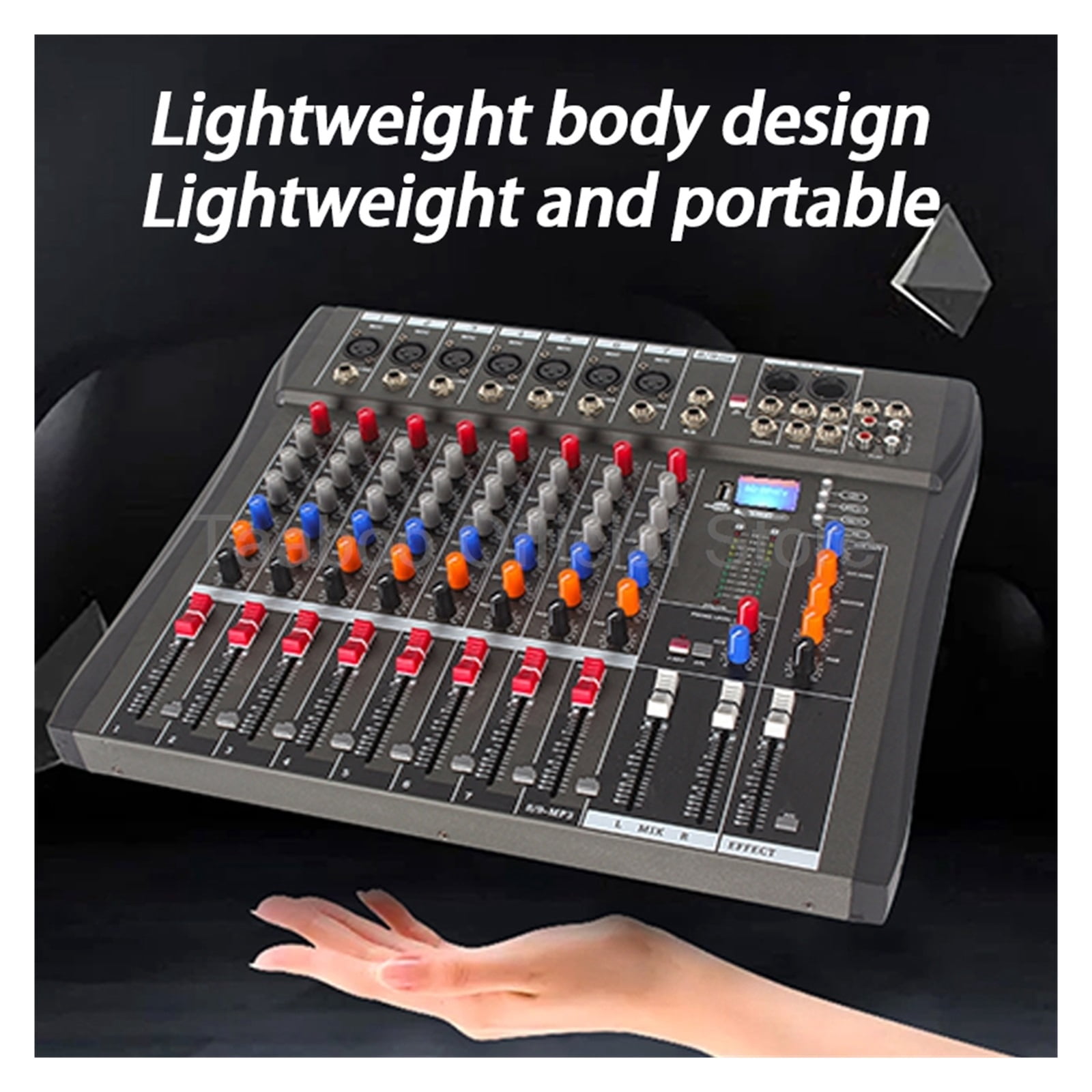 8/12-Channel Mixer Professional Sound Mixing Console Support Bluetooth USB 48V Power Interface for Bar DJ Party ,Easy to Operate