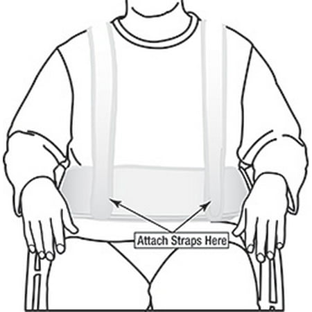 Wheelchair Head Support Secure WCH-1 Torso Support Self-Release Wheelchair Positioning Harness - Prevent Patient Forward Sliding ()