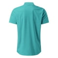 thumbnail image 5 of Eashery Mens Causal Button Down Shirts Turn Down Collar Zipper Mens Top Shirts Mint Green M, 5 of 5