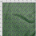 thumbnail image 3 of oneOone Polyester Lycra Green Fabric Batik Craft Projects Decor Fabric Printed By The Yard 56 Inch Wide - X0, 3 of 4