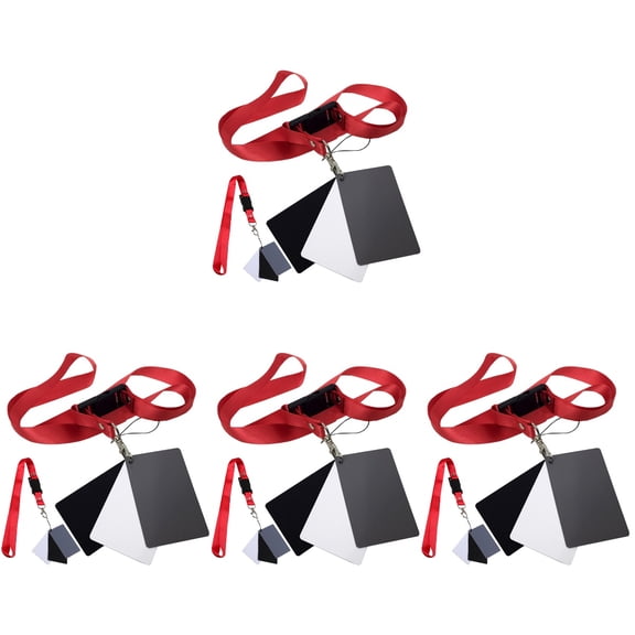 4 Pieces White Balance Card Exposure Photography Gray