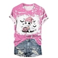 thumbnail image 2 of PNTUTB Women's Summer Comfortable Fashion Round Neck Short Sleeve Loose Printed T Shirt Casual Top, 2 of 6