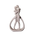 thumbnail image 4 of Estatua de abrazo de amantes Esculturas de arte moderno Figura de pareja de escritorio Pareja abstracta Color arenisca, 4 of 9
