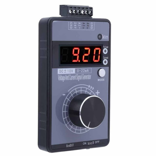 Interface Analog Simulator, Adjustable High Accuracy 4 Digit Display Current Voltage Signal Generator 1 Key Switch With Pluggable Terminal For Device Testing