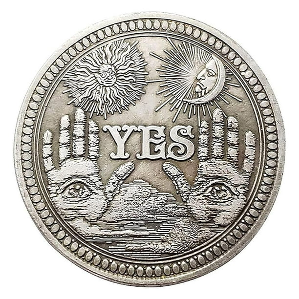 Sí/No Moneda De Decisión De Predicción Gótica Recuerdo De Arte De Moneda Conmemorativa Yuarrent FN005965-00