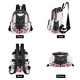 thumbnail image 2 of WOBOGO Black Cat with Pink Roses Butterfly Backpack Durable Lightweight Shoulder Bag Built-in Laptop Sleeve and Multiple Utility Compartments, 2 of 7