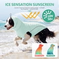 thumbnail image 4 of Amztom Ice Sensation Dog T-Shirt, UPF 50+ Sun Protection Cooling Vest for Summer, High Elastic with Adjustable Buckle & Hind Leg Strap, Reflective, Blue, XL, 4 of 7