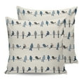thumbnail image 7 of Outdoor Throw Pillow Cover Cartoon Blue Grey Bird on Linen Cotton Waterproof Cushion Covers 2 Pack Seamless Birdie on Lines Pillow Cases Home Decoration for Patio Garden Couch Sofa, 7 of 7