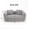 thumbnail image 5 of Soft Beanbag Chair with High Resilience Foam Core for Two People, The Comfortable Square Recliner Sofa is Ideal for Family Members and Friends Engaged in Games, Reading, Watching TV, 5 of 8