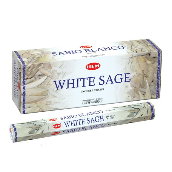 Hem White Sage Incense,  120 Stick Box, 6 Packs of 20 Sticks Each