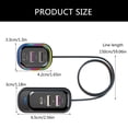thumbnail image 3 of Portable 66w Car Charges with 6 USB Port Fast Charging Solution Long Cable Car Charges for Multiple Devices Travel, 3 of 8